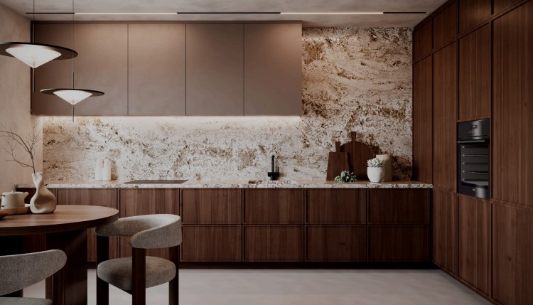 Sahara Cream & Natural Walnut Kitchen