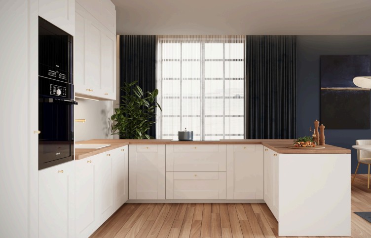 RAL 9010 Frame Kitchen