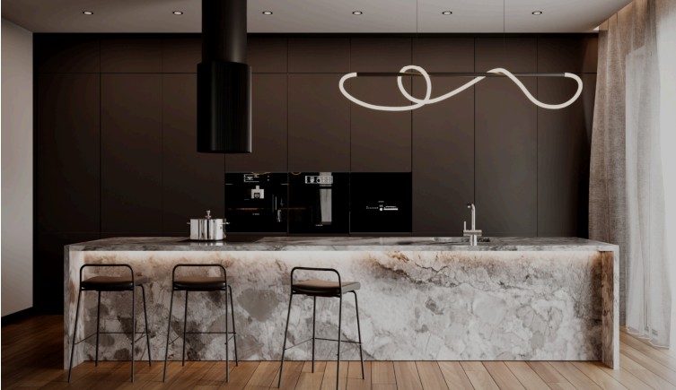 Pearl Black Stone Kitchen